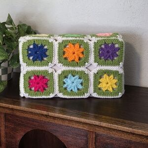 Handmade Crochet Granny Square  Toaster Cover  Retro 70s